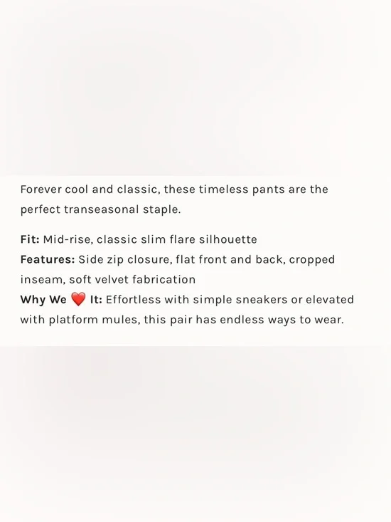 FREE PEOPLE In My Feelings Velvet Crop Slim Flare Pants Red M NWOT Retro Boho - Picture 8 of 15